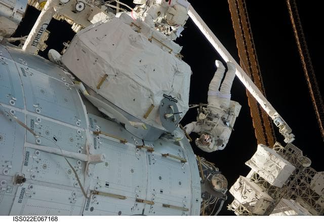 NASA image: Patrick during EVA-3