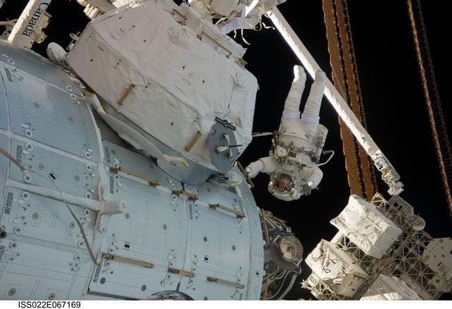 NASA image: Patrick during EVA-3