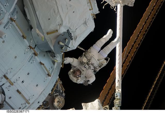 NASA image: Patrick during EVA-3