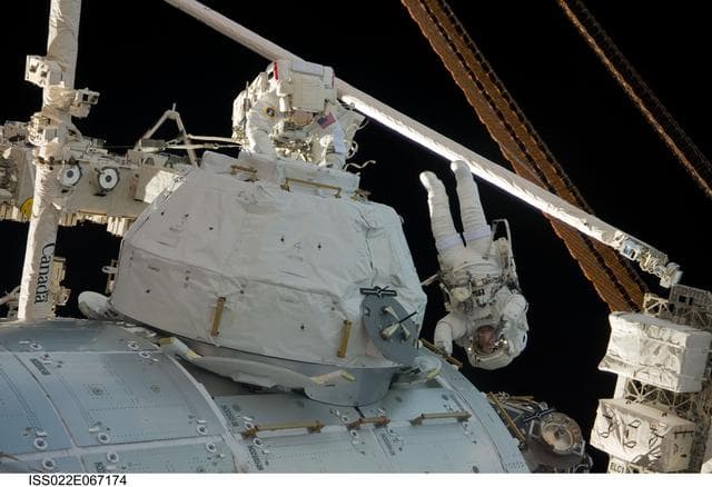 NASA image: Patrick during EVA-3