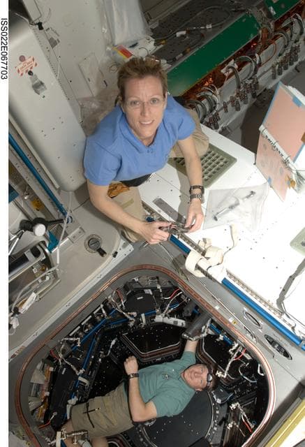 NASA image: Hire and Virts during Joint Operations