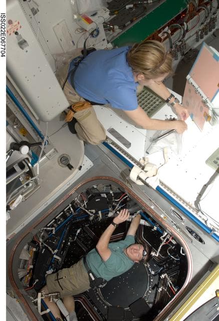 NASA image: Hire and Virts during Joint Operations