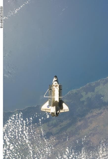 NASA image: STS-130 Space Shuttle Endeavour after departure from the ISS