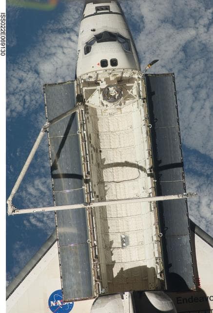 NASA image: STS-130 Space Shuttle Endeavour after departure from the ISS