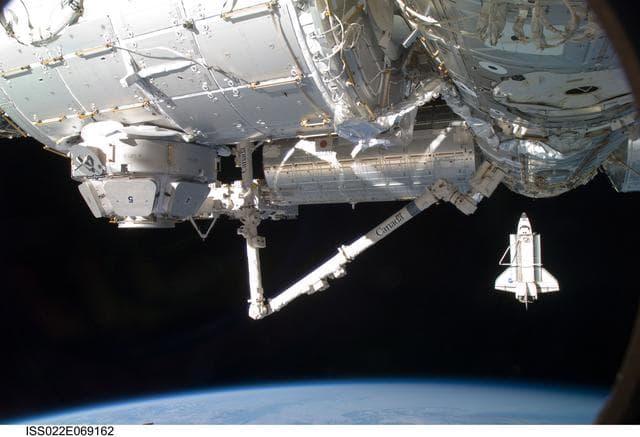 NASA image: STS-130 Space Shuttle Endeavour after departure from the ISS