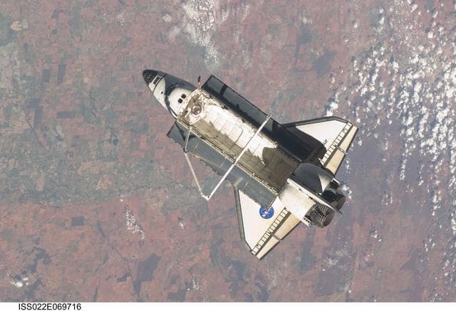 NASA image: STS-130 Space Shuttle Endeavour after departure from the ISS