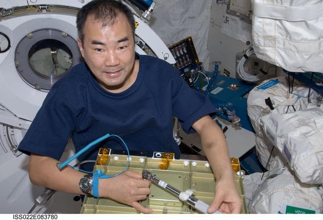 NASA image: Noguchi prepares for installation in the JPM during Expedition 22