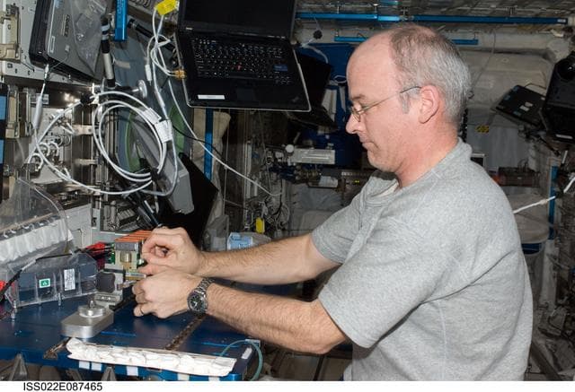 NASA image: Williams services TROPI2 Experiment in the Columbus Module during Expedition 22