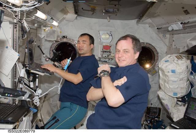 NASA image: Noguchi works on JEMRMS Limp Mode Transfer during Expedition 22