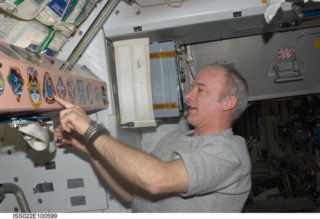 NASA image: Williams in the Node 1 during Expedition 22