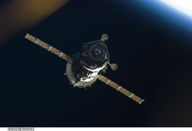 NASA image: Soyuz TMA-16/20S departs the ISS