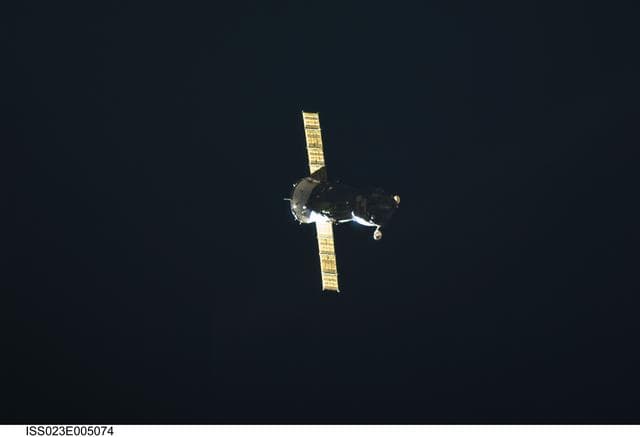 NASA image: Soyuz TMA-16/20S departs the ISS