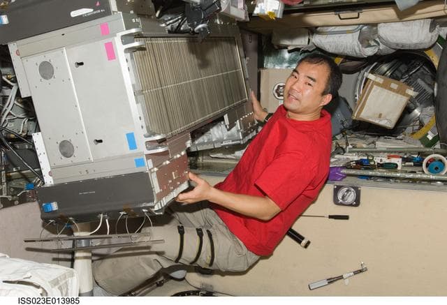 NASA image: Noguchi Performs TVIS Inflight Maintenance