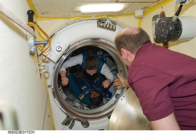 NASA image: Soyuz TMA-18/22S Hatch Opening