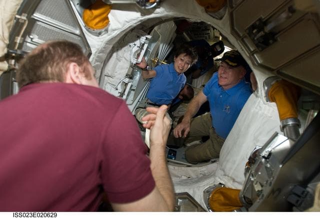 NASA image: STS-131 Hatch Opening