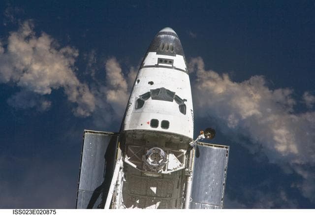 NASA image: Discovery on Approach to ISS during the STS-131 Mission