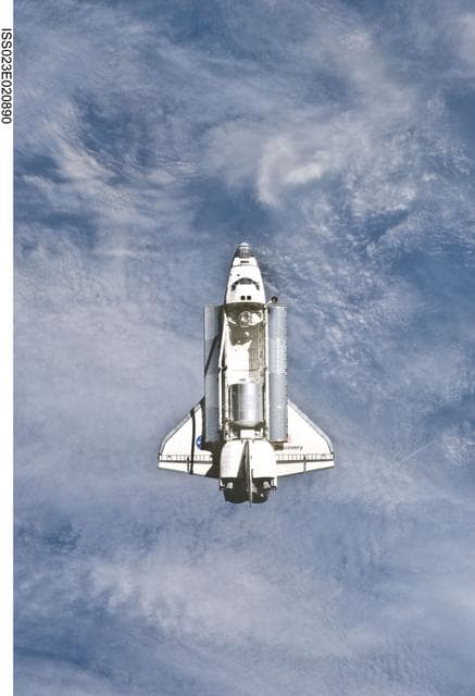 NASA image: Discovery on Approach to ISS during the STS-131 Mission