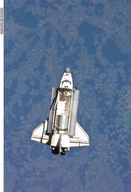 NASA image: Discovery on Approach to ISS during the STS-131 Mission