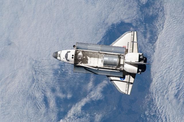 NASA image: Discovery on Approach to ISS during the STS-131 Mission
