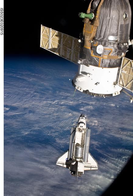 NASA image: Discovery on Approach to the ISS