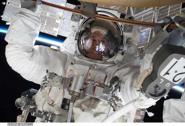 NASA image: Mastracchio during EVA 1