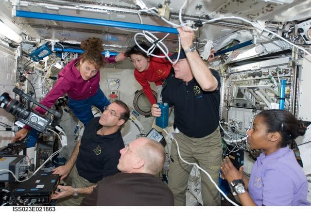 NASA image: STS-131 Crew in Kibo