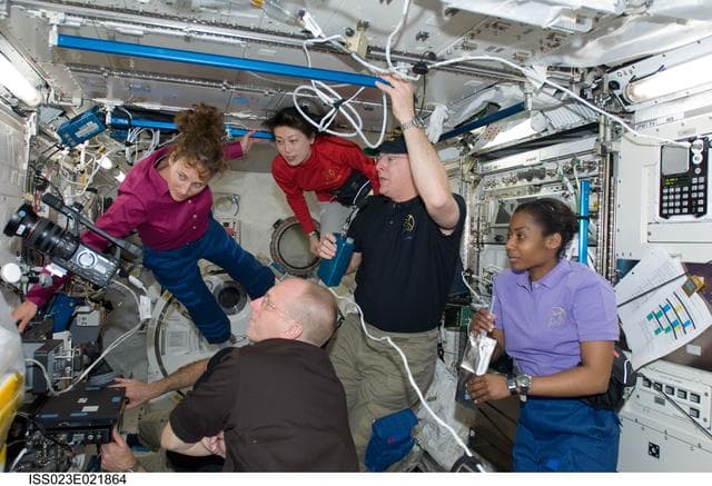 NASA image: STS-131 Crew in Kibo