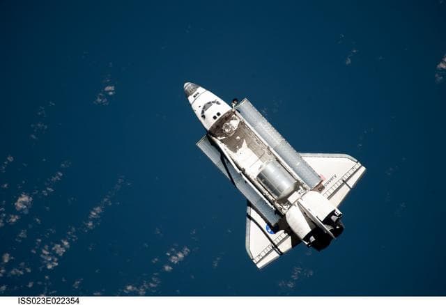 NASA image: Discovery and Payload on Approach to ISS during the STS-131 Mission