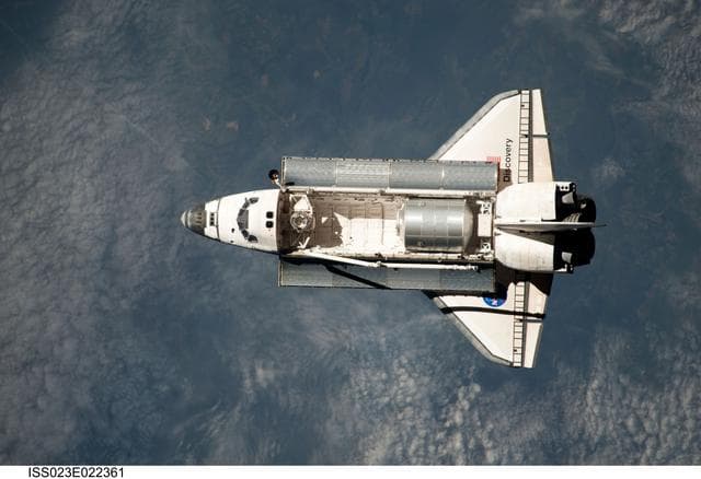 NASA image: Discovery and Payload on Approach to ISS during the STS-131 Mission