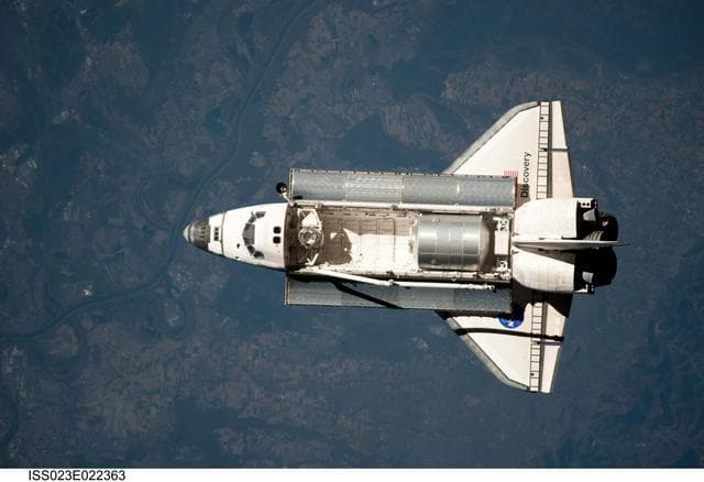 NASA image: Discovery and Payload on Approach to ISS during the STS-131 Mission