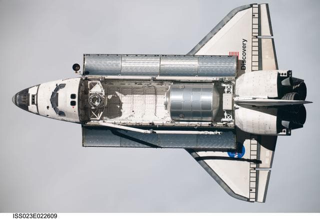 NASA image: Discovery and Payload on Approach to ISS during the STS-131 Mission