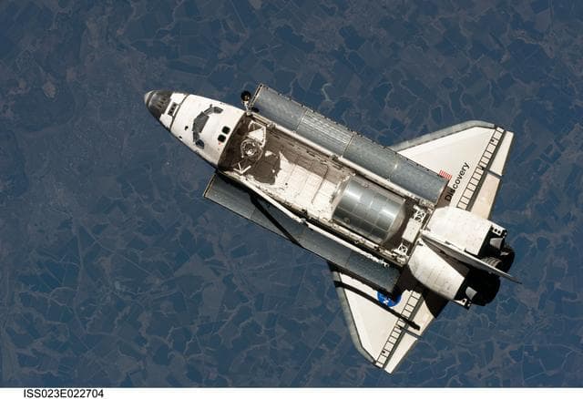 NASA image: Discovery and Payload on Approach to ISS during the STS-131 Mission