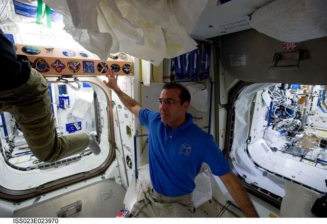 NASA image: Mastracchio during Shared Meal in Node 1