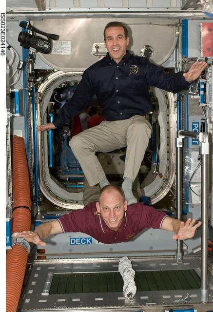 NASA image: Mastracchio and Anderson in Node 3