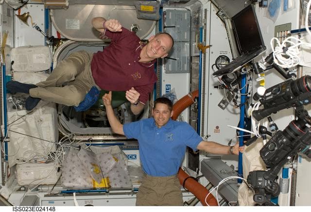NASA image: Anderson and Dutton in Node 2