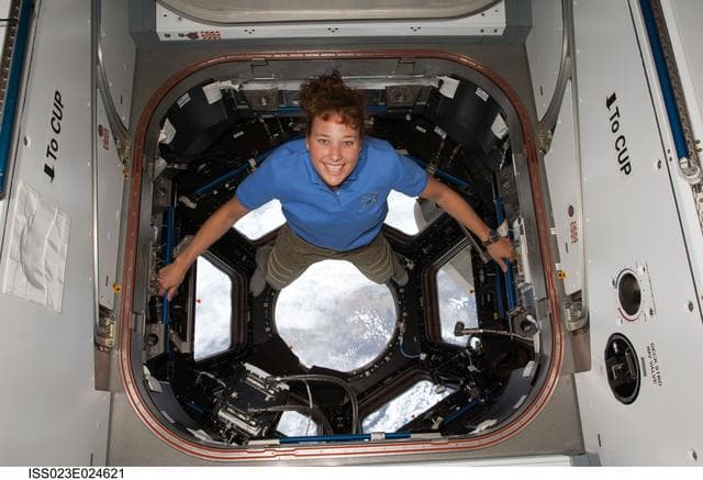 NASA image: Metcalf-Lindenburger in the Cupola