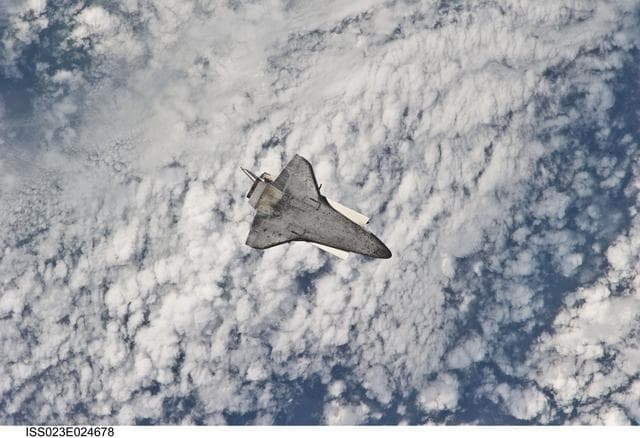 NASA image: STS-131 Discovery after Undocking