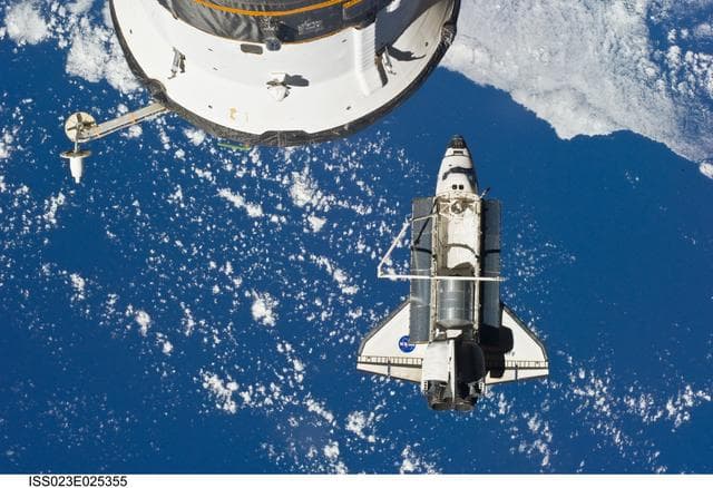 NASA image: STS-131 Discovery after Undocking
