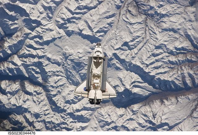 NASA image: Atlantis on Approach to ISS during the STS-132 Mission