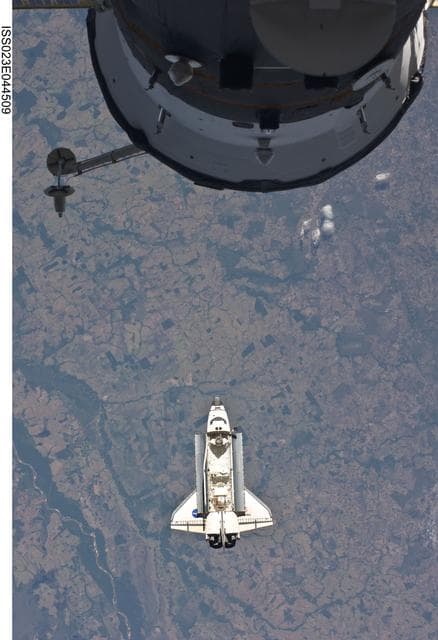 NASA image: Atlantis on Approach to ISS during the STS-132 Mission