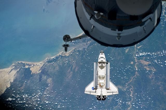 NASA image: Atlantis on Approach to ISS during the STS-132 Mission