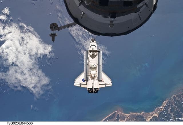 NASA image: Atlantis on Approach to ISS during the STS-132 Mission