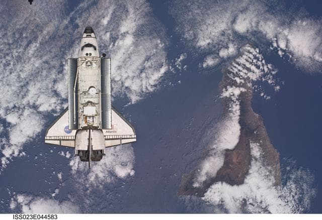 NASA image: Atlantis and Payload on Approach to ISS during the STS-132 Mission