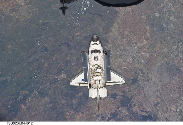 NASA image: STS-132 Atlantis during RPM on Approach to ISS