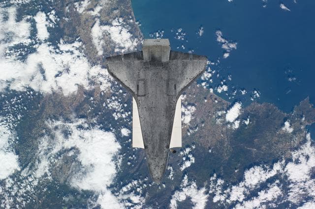 NASA image: STS-132 Atlantis during RPM on Approach to ISS