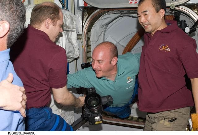 NASA image: Expedition 23 Crew welcomes STS-132 Crew