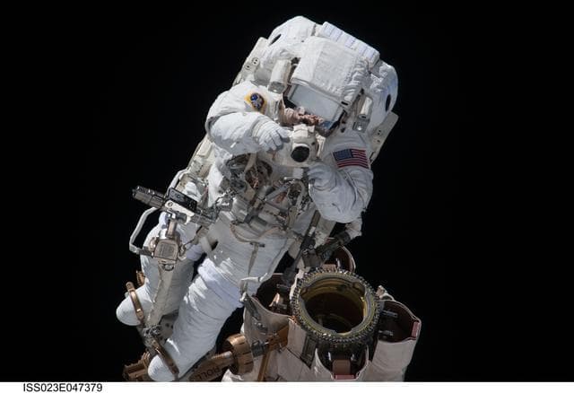 NASA image: Reisman during EVA 1