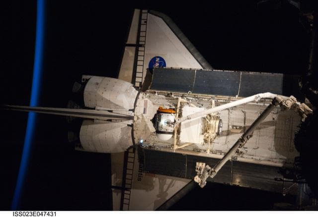 NASA image: MRM1 in Atlantis Payload Bay
