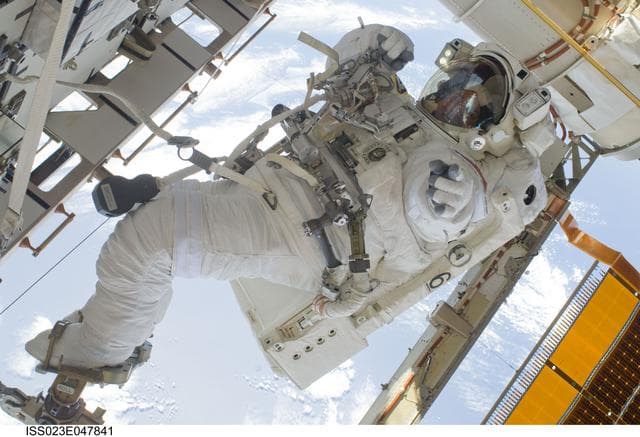 NASA image: Reisman during EVA 3