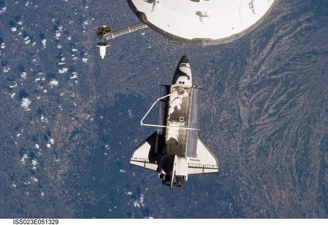 NASA image: STS-132 Atlantis after Undocking